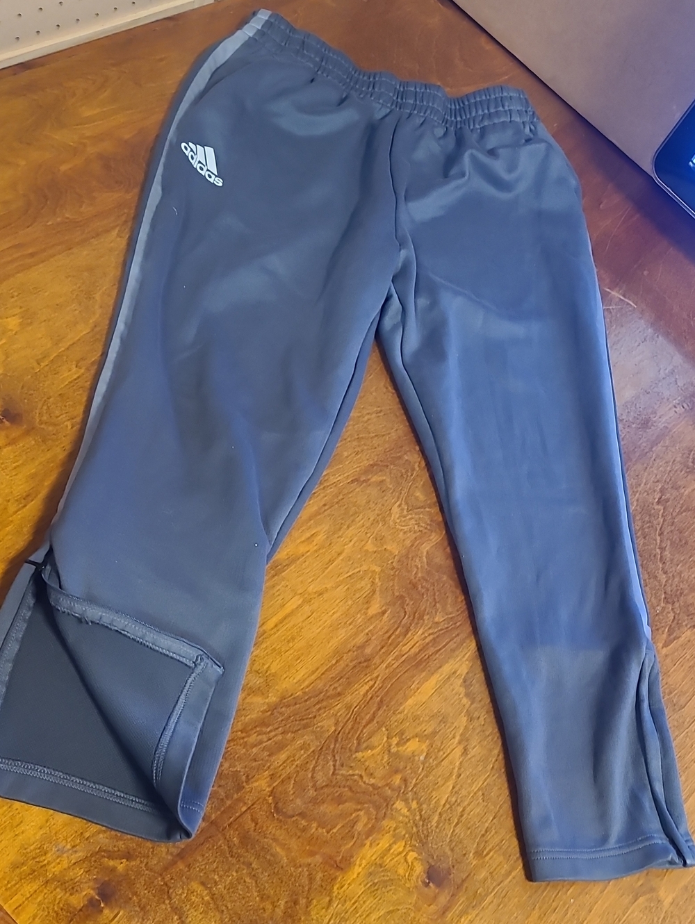 adidas Gray Men's Trackpanks with Light Gray Side Stripe
